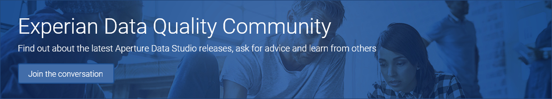 Experian Data Quality Community - Find out the latest Aperture Data Studio releases, ask and learn