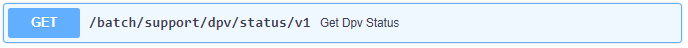 GET /dpv/status swagger view