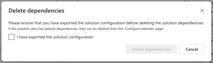 Delete dependencies