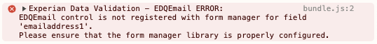 Form manager console error