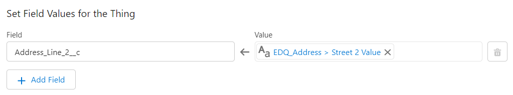 Set Field Values for custom address